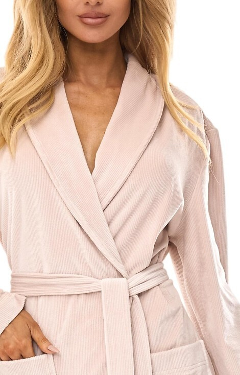 2510 Aura női fürdőköpeny L&L hosszú angóra - puha, meleg