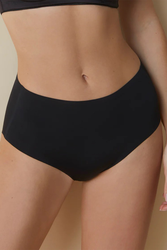 503 Női maxi alsónadrág Braga Selene fekete - magasított, varrás nélküli, alakformáló