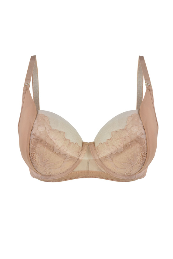Mediolano Selena Soft 19265 bézs puha csipkés melltartó