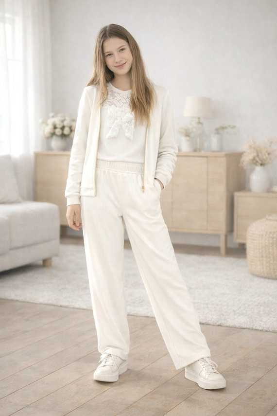 Kislány blúz Eliza Bambarillo csipke masni elegáns