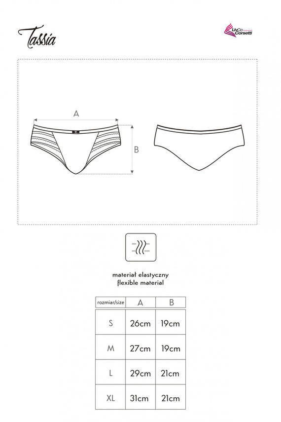 Tassia LC 6053 Női bugyi LivCo Corsetti divat fehér