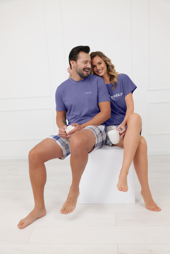 Női pizsama Rima Italian Fashion 100% pamut rövid ujj rövidnadrág