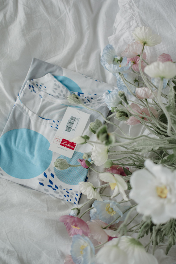 860 Amelia De Lafense hálóing - rövid ujjú, puha viszkóz - türkizkék