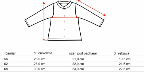 ABN-5510 Sky Journey Nini baba kaftán - organikus pamut, nyomógombos záródással