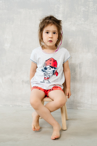 Marina Lányok pizsamája Italian Fashion - világos melange