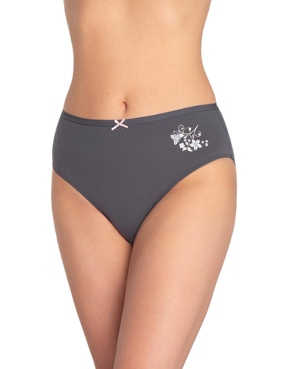 Női bugyi L-120BI-96 Lama szürke grafit-pamut, 3 csomag, kényelmes és klasszikus