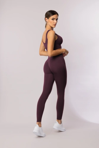 Női leggings SPAIO Flex Innergy 2.0 szilva - varrásmentes, regeneráló támogatás