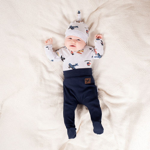 219054 Willy Nicol baba sapka - pamut, repülőgépek, megkötve