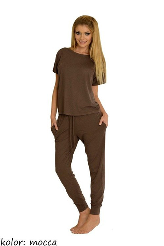 524 Paula női pizsama De Lafense - mocca