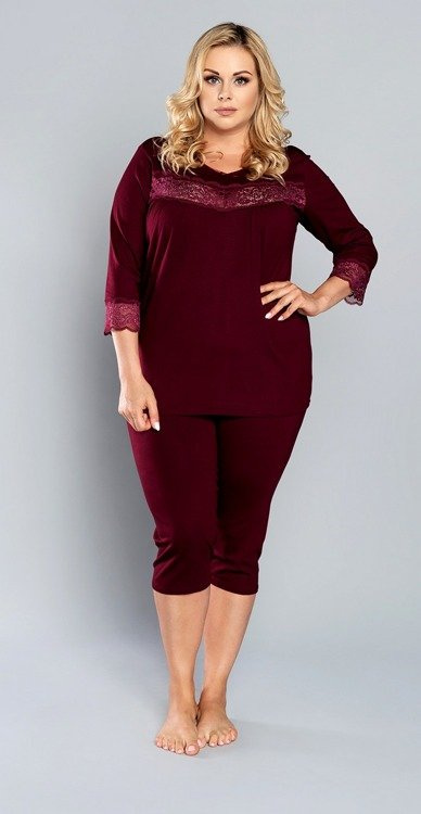 Izyda pizsama 3/4 ujjú, 3/4 nadrág olasz divat - tengerészkék