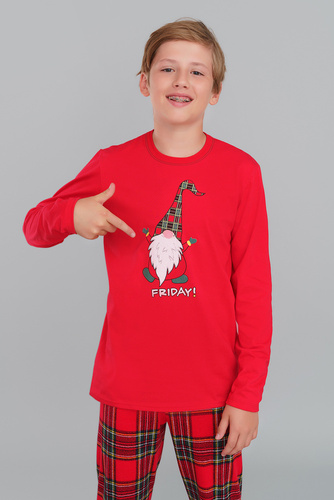 Narvik Fiú pizsama Italian Fashion- piros/print