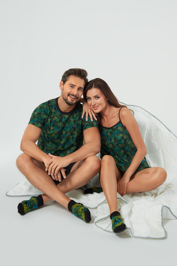 Chill Női pizsama és rövidnadrág Italian Fashion - print/fekete