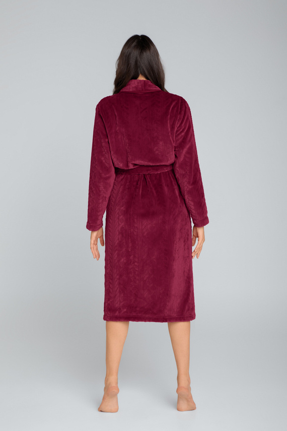 Bona Női gyapjú női köntös Italian Fashion - bordóbarna színű