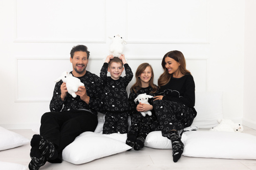 Férfi pizsama Wito - hosszú ujjú és hosszú nadrág, pamut MEGA SOFT Olasz divat