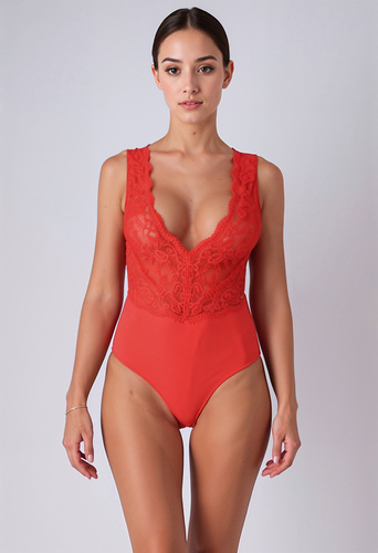 Evalie Body Red Passion red - elegáns női bodysuit - elegáns női bodysuit