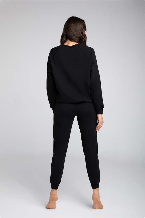 Parma Női hosszú ujjú szett, nadrág olasz divat - fekete