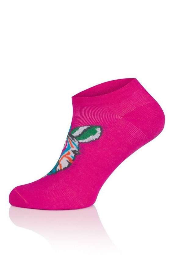 S118S Zebra zokni lábak Italian Fashion - amarant print