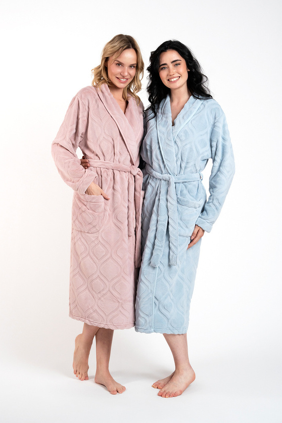 Morena Női gyapjú fürdőköpeny Іtalian Fashion - púderrózsaszín