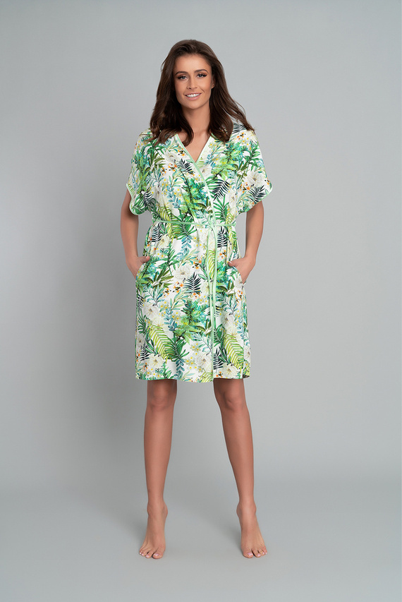 Florina Női fürdőköpeny Olasz divat - levélmintás