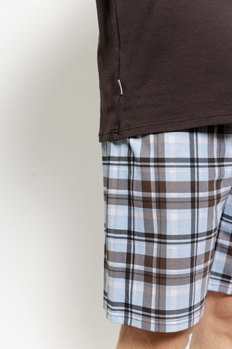 Taro 3578 Marcello férfi pizsama barna – pamut