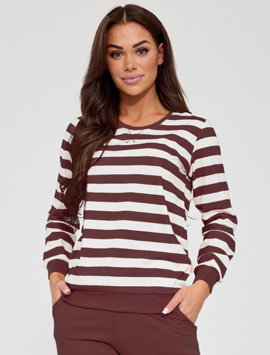 Cornette Molly 635/475 női pizsama csokoládé – 100% pamut, kényelmes