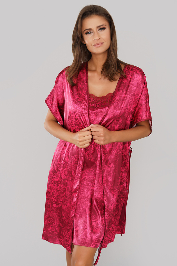 Impresja Női fürdőköpeny Olasz divat bordó