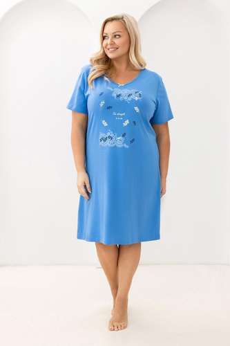 178 Regina női pamut hálóing térdig érő fazonban – kényelmes alváshoz