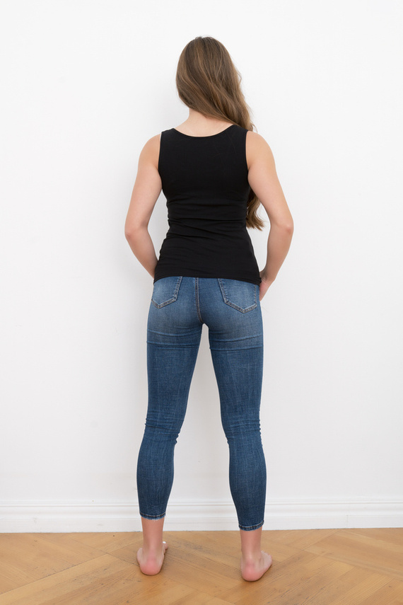 Ibiza Női széles vállú ing Italian Fashion- fekete