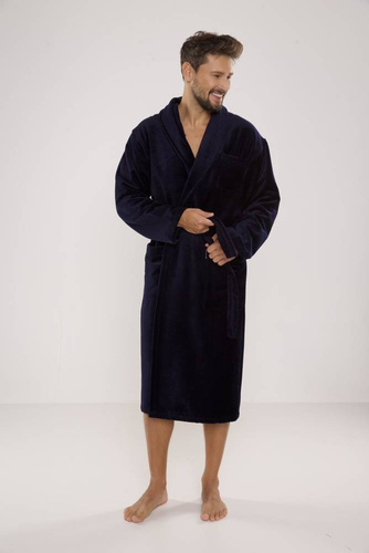803 / 819 Twin frottír férfi háziköntös Forex - sötétkék (sötétkék)