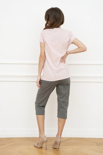 Felicita női rövid ujjú pizsama - sárgabarack