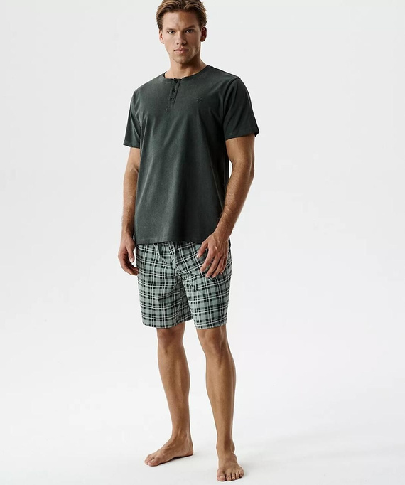 NMP-401 Férfi Nyári Pizsama 100% Pamut Peach Effect