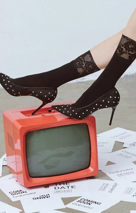 686 Nina zokni Gabriella fekete - mikroszálas csipkével és szilikonnal