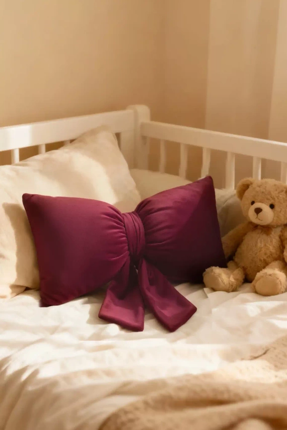 Karácsonyi Cocard párna Spod Igły i Nitki - bordó bársony párna, Öko-Tex tanúsítvánnyal