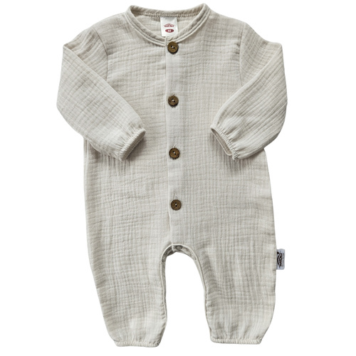 Muszlin pizsama Just Muslin 02235BE Makoma bézs - könnyű, lélegző, 100% pamut