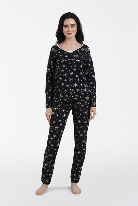 Laponia Női pizsama hosszú ujjú, hosszú nadrág olasz divat - nyomtatás