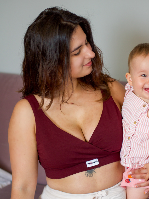 Milk&Love Mombri Klasyk vízálló szoptatós melltartó claret