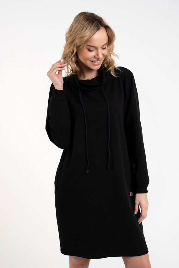 Malmo női hosszú ujjú tunika Italian Fashion - fekete