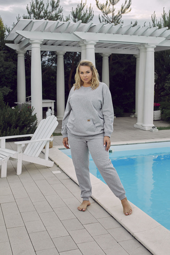 Fox női hosszú szett. ujj, hossz. nadrág olasz divat - melange