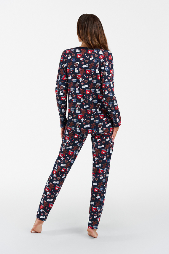 Sütik Női pizsama hosszú ujjú és hosszú nadrág olasz divat - nyomtatás