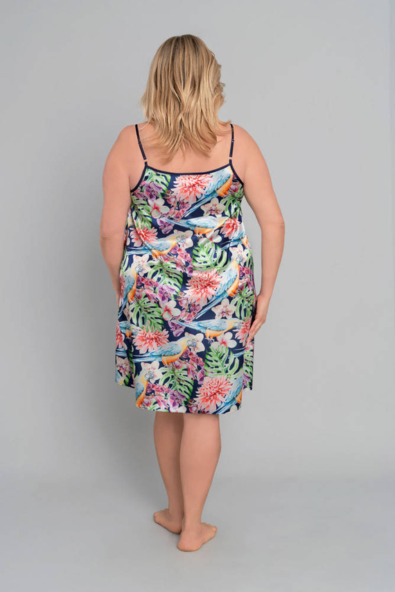 Polynesia Női hálóing, keskeny pántos Olasz divat - virágos mintás