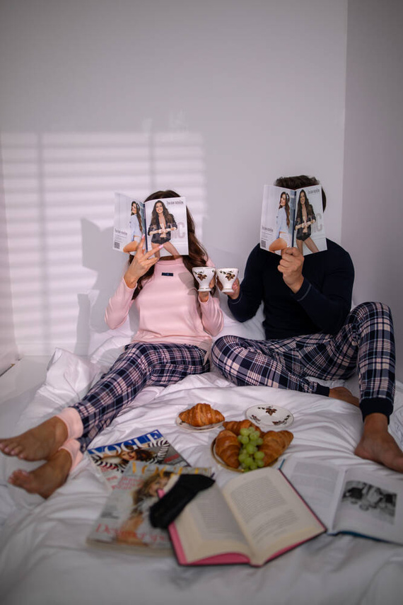 Brit Pizsama Férfi hosszú ujjú, hosszú nadrágos olasz divat - tengerészkék/print