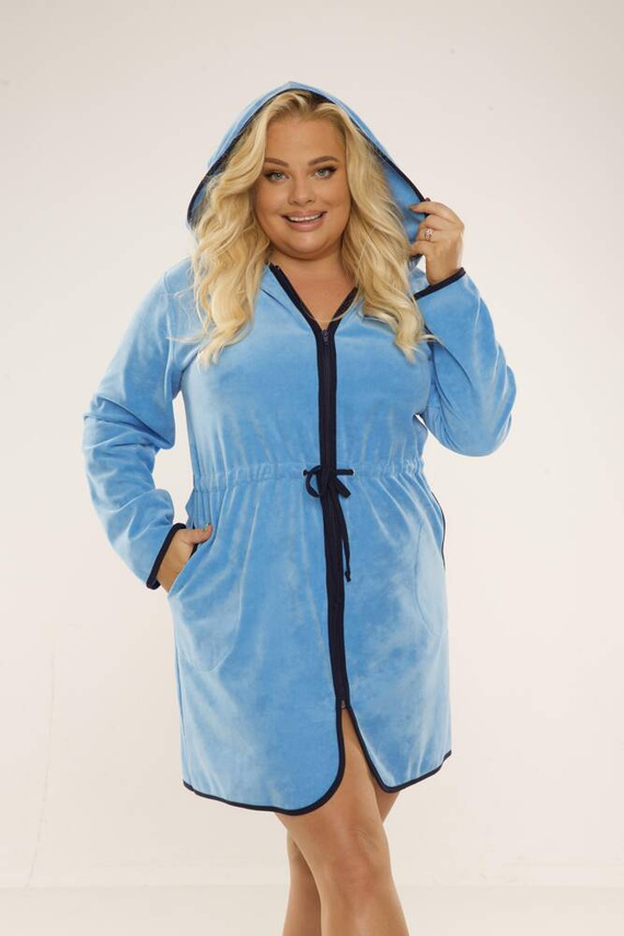 313 Desiree női fürdőköpeny De Lafense - világoskék