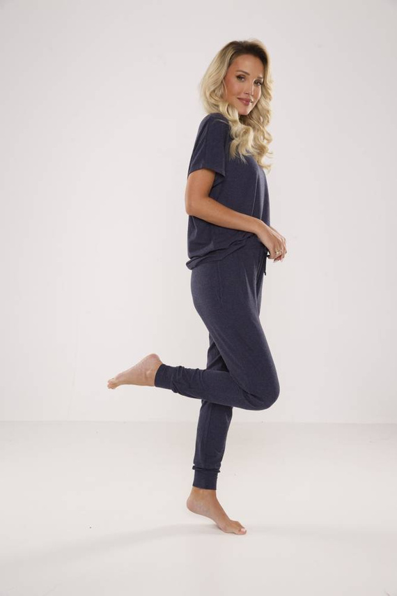 524 Paula Női pizsama De Lafense - sötétkék