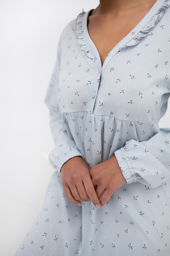 Lucille Női ing Sensis dove - pamut hálóing fodros pamutból