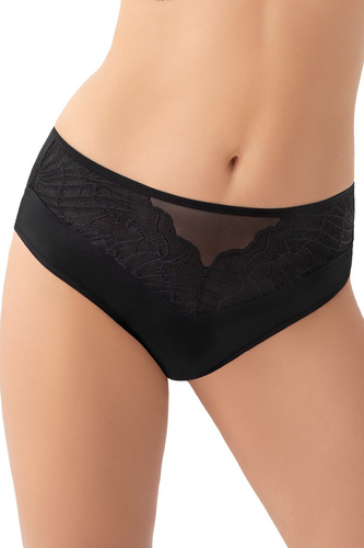 Gorsenia Erato K963 Magas derekú alsónadrág - Fekete, Pazar, kényelmes, csipke és mikroszálas anyagból készült