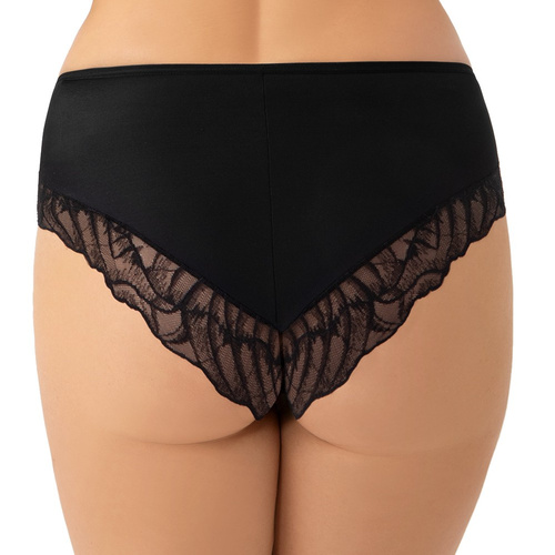 Gorsenia Erato K963 Magas derekú alsónadrág - Fekete, Pazar, kényelmes, csipke és mikroszálas anyagból készült