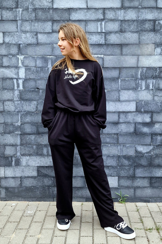 Gaja Gyermek pulóver Bambarillo fekete | Elasztikus pamut pulóver