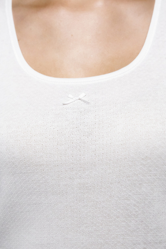 Debi Női széles pántos póló olasz divat - fehér