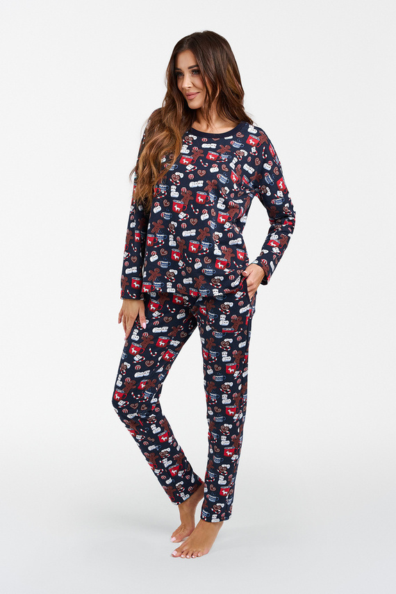 Sütik Női pizsama hosszú ujjú és hosszú nadrág olasz divat - nyomtatás