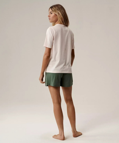 Női pizsama Atlantic NLP-498E rózsaszín-zöld - pamut, kényelmes és elegáns